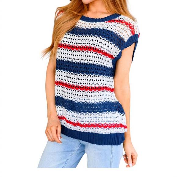 NEW HAPTICS home of the brave top in multi color - Picture 1 of 2